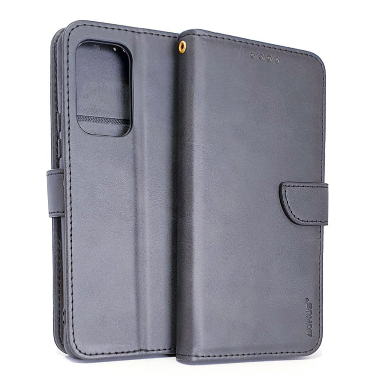 Samsung A03s phone case wallet cover flip anti drop anti slip shockproof black