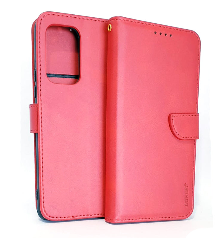Samsung A52 A52s 5G 4G phone case wallet cover flip anti drop anti slip shockproof red