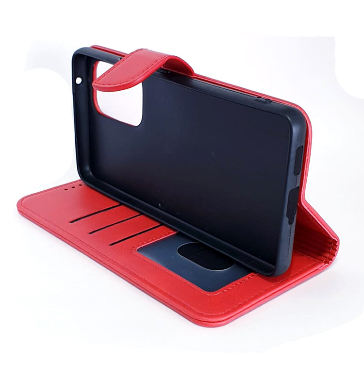 Samsung S21 phone case wallet cover flip anti drop anti slip shockproof red cover