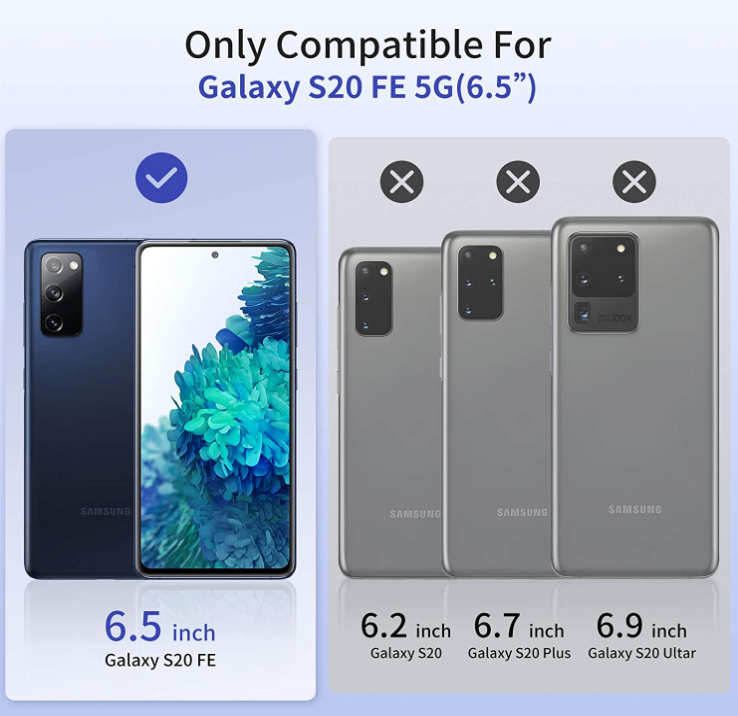 Samsung S20FE phone case wallet cover flip anti drop anti slip shockproof red S20FE