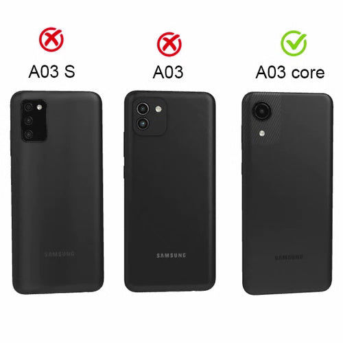 Samsung A03 Core phone case wallet cover flip anti drop anti slip shockproof black