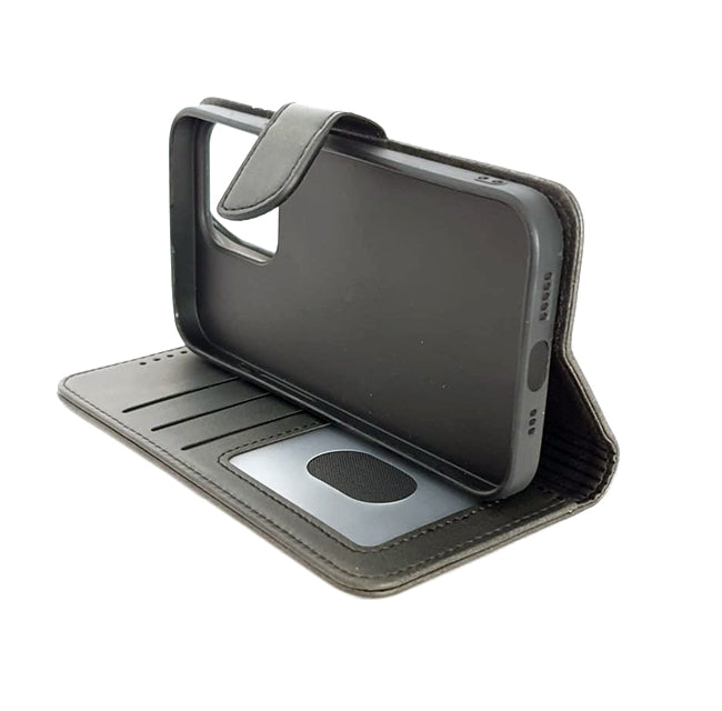 iPhone 13 Pro phone case wallet cover flip anti drop anti slip shockproof black - My Store