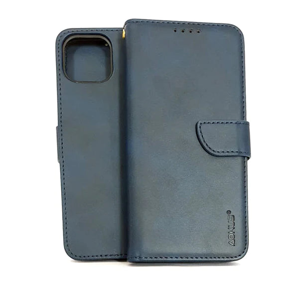 iPhone XR phone case wallet cover flip anti drop anti slip shockproof blue