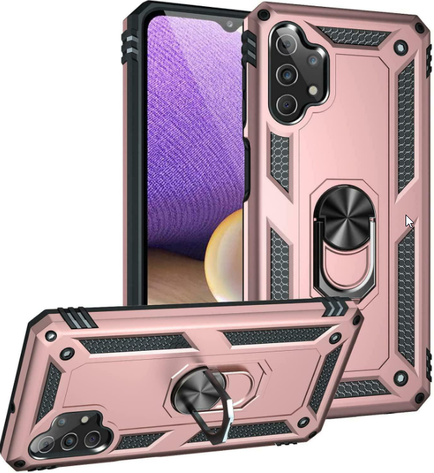 Samsung A13 4G 5G phone case rose gold ring armor anti drop shockproof rugged protective - My Store