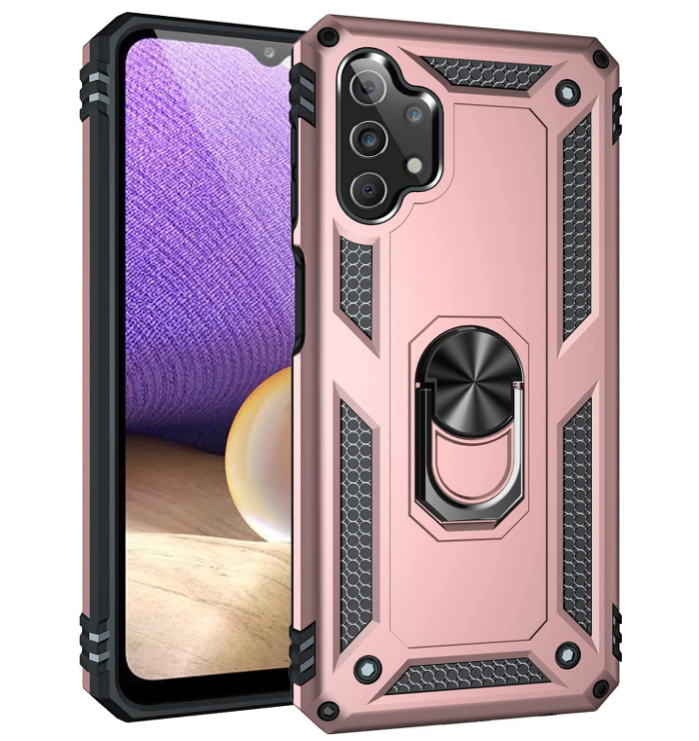 Samsung A13 4G 5G phone case rose gold ring armor anti drop shockproof rugged protective - My Store