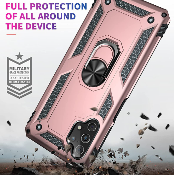 Samsung A13 4G 5G phone case rose gold ring armor anti drop shockproof rugged protective - My Store