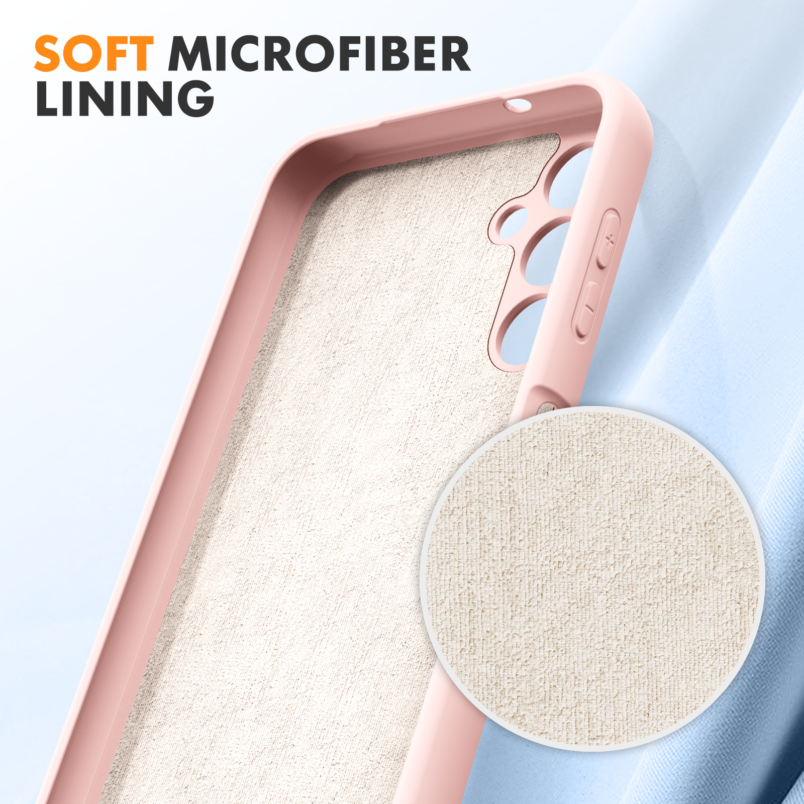 Samsung A14 4G 5G phone case Soft Flexible Rubber Protective Cover pink liquid silicone - My Store