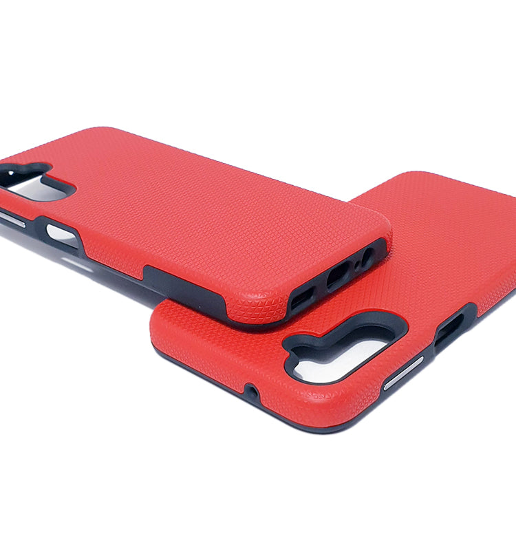 Samsung A14 5G 4G phone case anti drop anti slip shockproof rugged dotted red - My Store