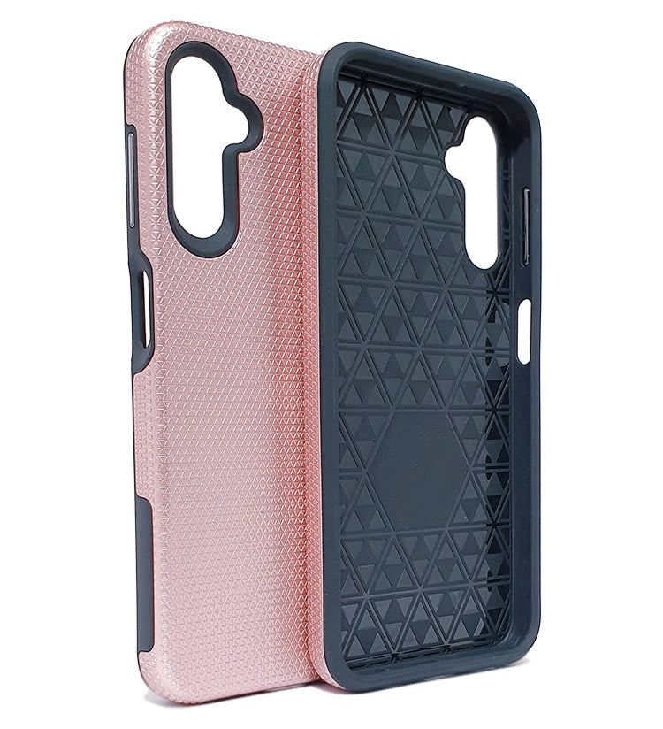 Samsung A14 5G 4G phone case anti drop anti slip shockproof rugged dotted rose gold - My Store