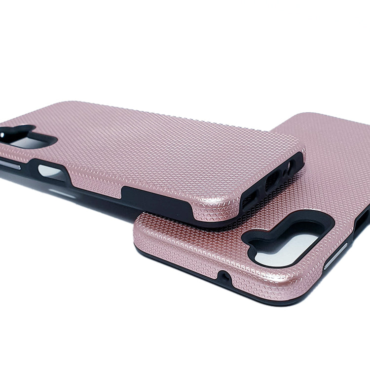 Samsung A14 5G 4G phone case anti drop anti slip shockproof rugged dotted rose gold - My Store