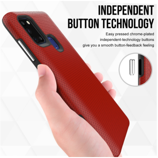 Samsung A21s phone case anti drop anti slip shockproof rugged dotted red