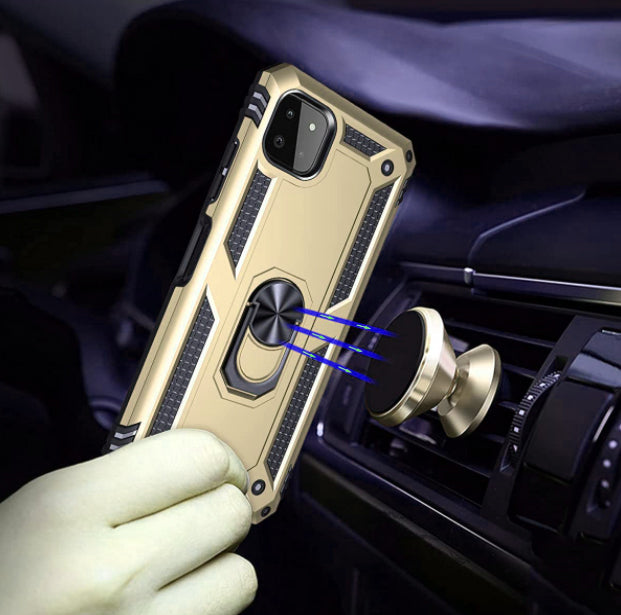 Samsung A22 5G phone case gold ring armor anti drop shockproof rugged protective