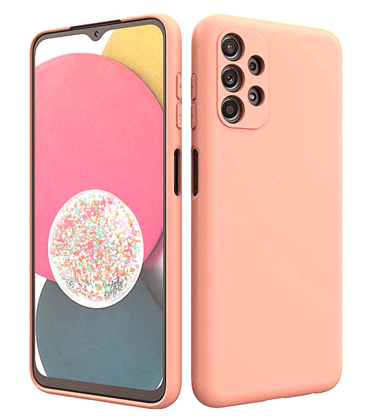 Samsung A23 4G 5G phone case Soft Flexible Rubber Protective Cover pink liquid silicone - My Store
