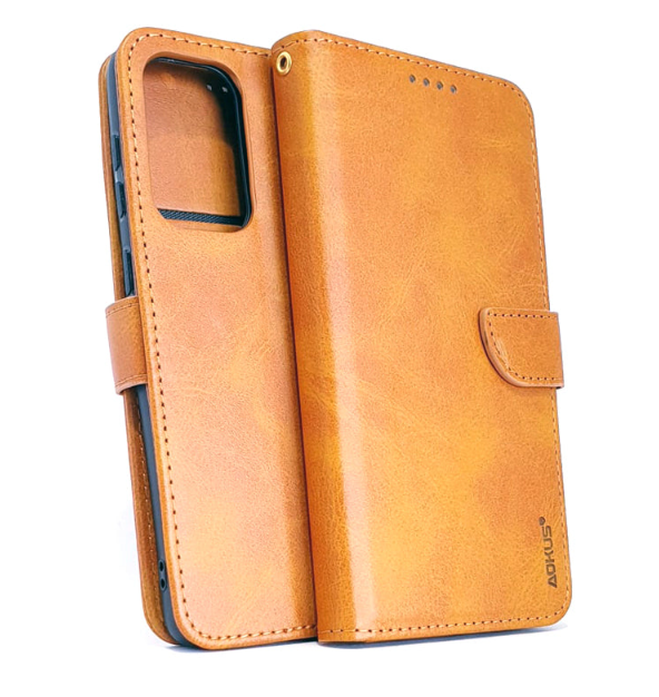 Samsung A23 4G 5G phone case wallet cover flip anti drop anti slip shockproof brown - My Store
