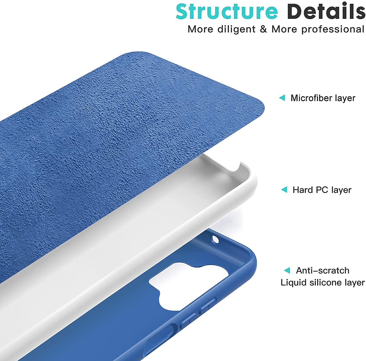 Samsung A32 5G phone case Soft Flexible Rubber Protective Cover blue liquid silicone