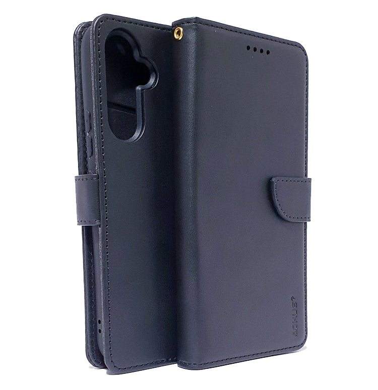 Samsung A34 5G phone case wallet cover flip anti drop anti slip shockproof black - My Store