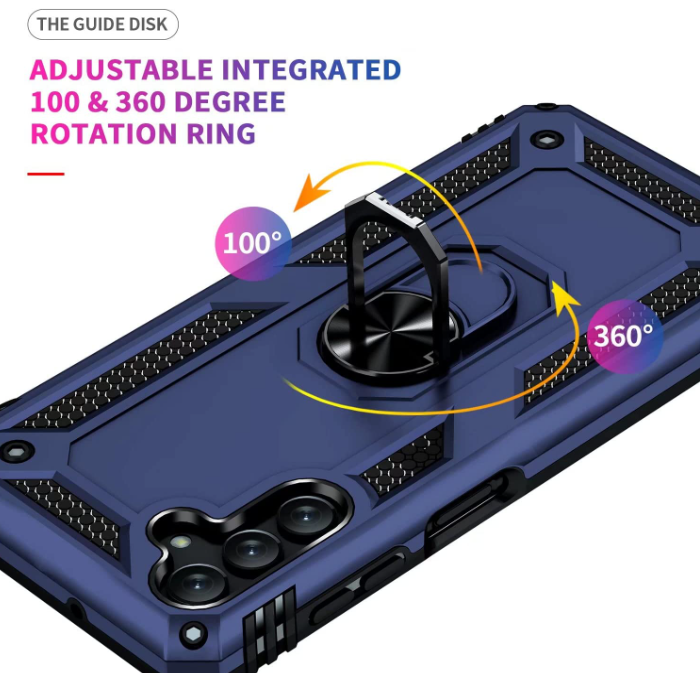 Samsung A54 5G phone case Blue ring armor anti drop shockproof rugged protective - My Store