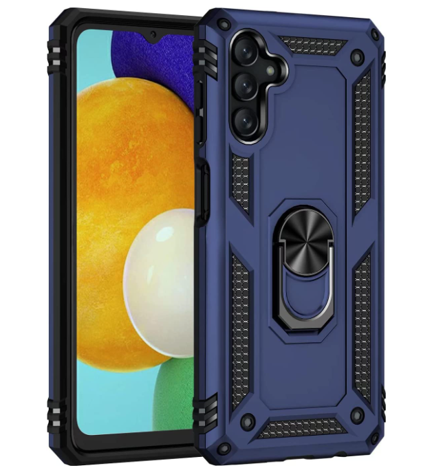 Samsung A54 5G phone case Blue ring armor anti drop shockproof rugged protective - My Store