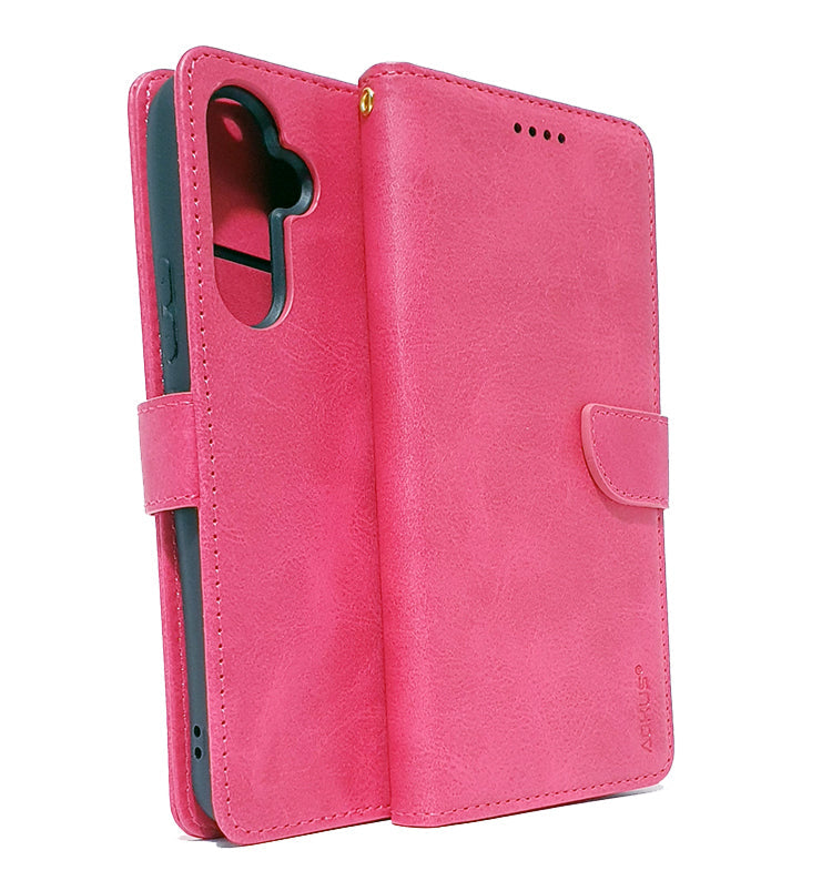Samsung A54 5G phone case wallet cover flip anti drop anti slip shockproof pink - My Store
