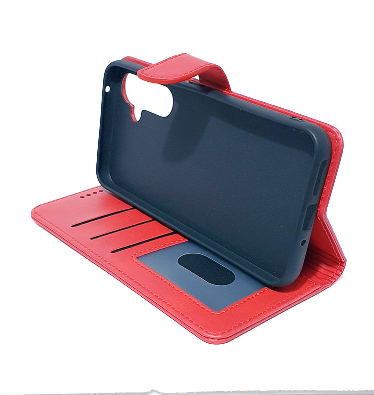 Samsung S23 phone case wallet cover flip anti drop anti slip shockproof red
