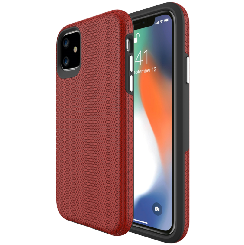 iPhone 11 phone case anti drop anti slip shockproof dotted red - My Store