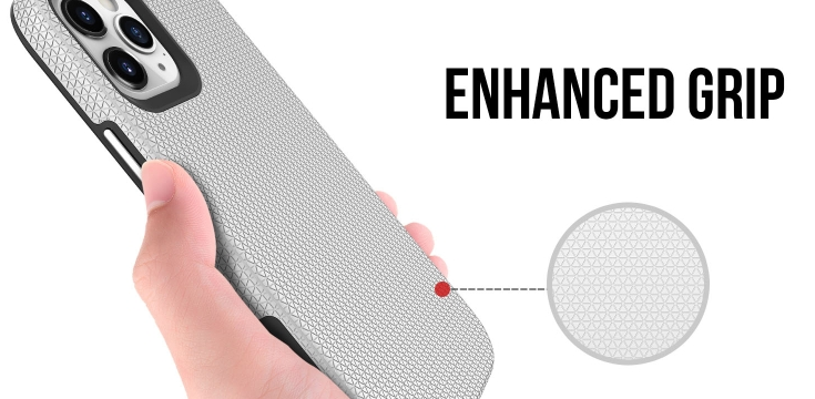 iPhone 12 / 12 Pro phone case anti drop anti slip shockproof rugged dotted black - My Store