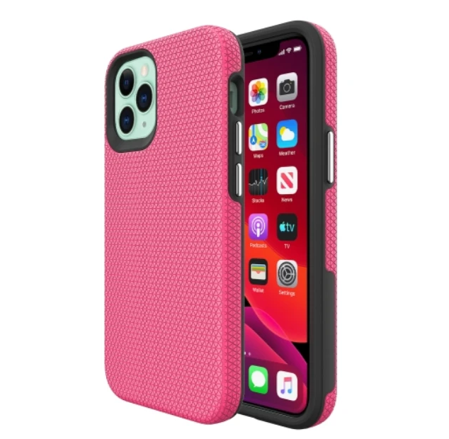 iPhone 12 / 12 Pro phone case anti drop anti slip shockproof rugged dotted pink - My Store