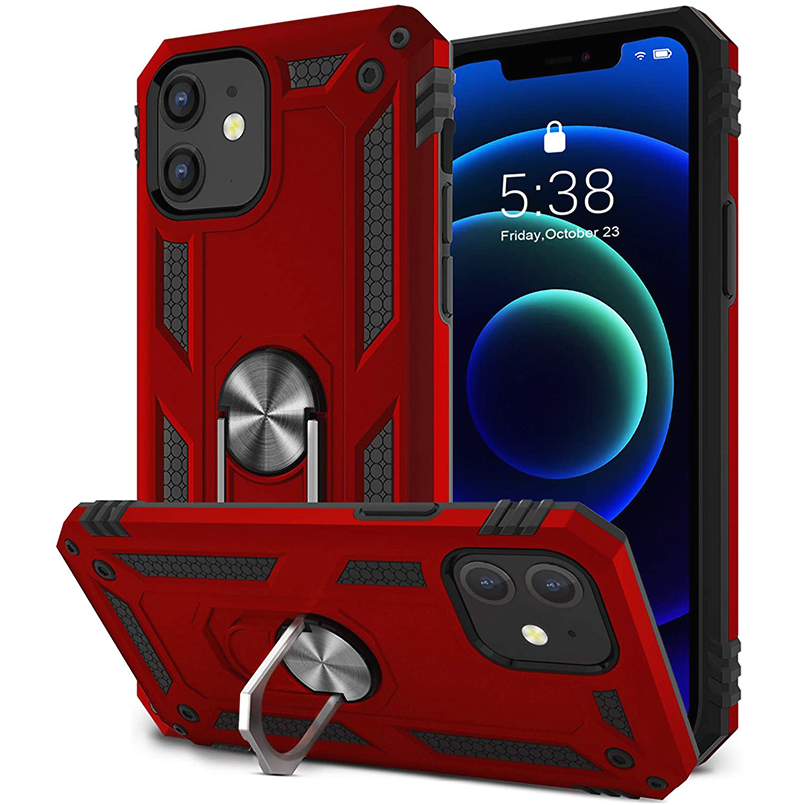 iPhone 12 mini phone case Ring Armor Case red - My Store