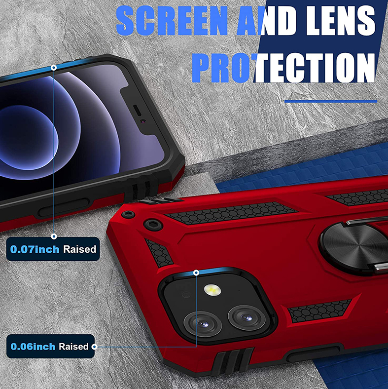 iPhone 12 mini phone case Ring Armor Case red - My Store