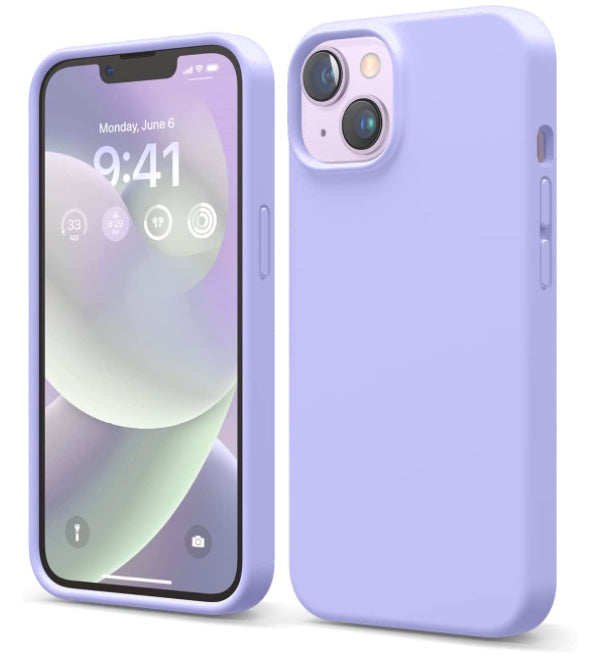 iPhone 14 phone case Soft Flexible Rubber Protective Cover light blue liquid silicone - My Store