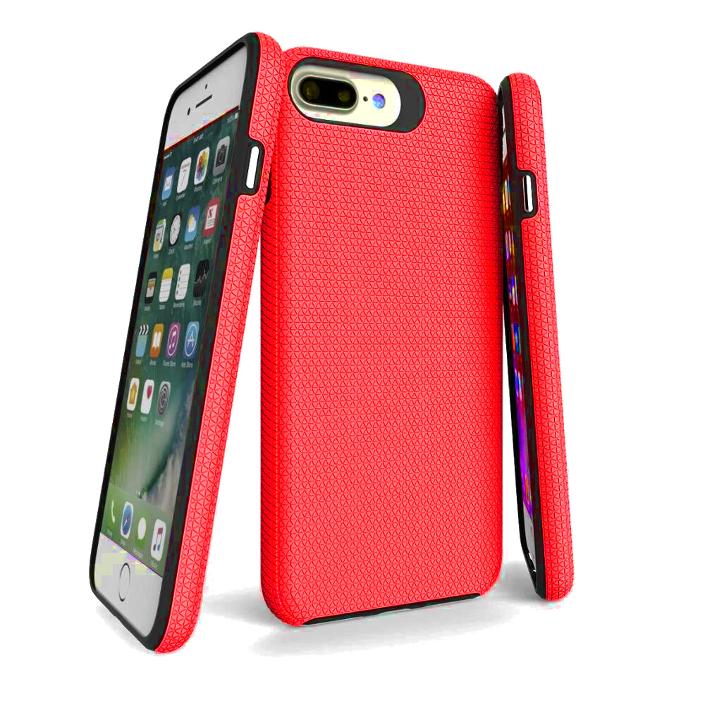 iPhone SE 2022 3rd gen /7/8/SE 2020 phone case anti drop anti slip shockproof rugged dotted red - My Store