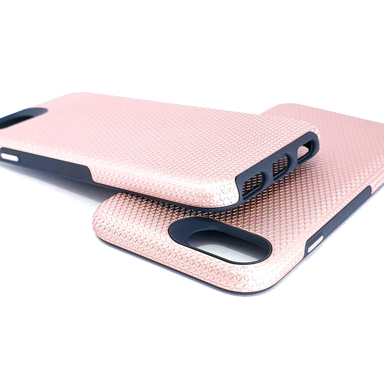 iPhone SE 2022 3rd gen / 7/8/SE 2020 phone case anti drop anti slip shockproof rugged dotted rose gold - My Store