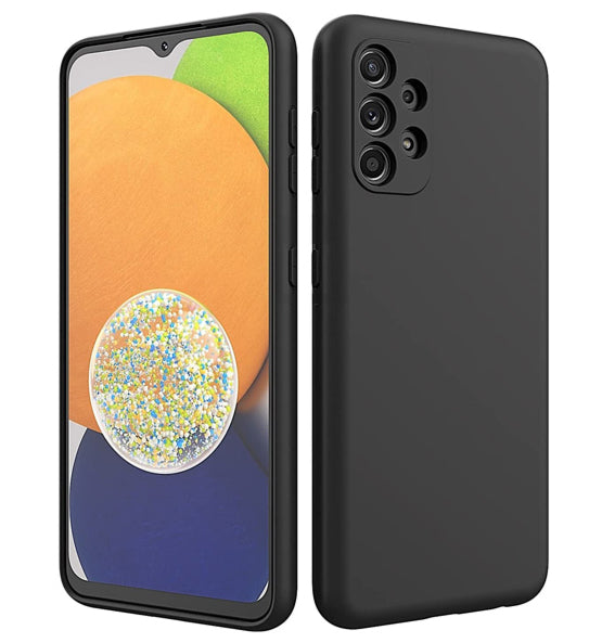 Samsung A33 5G phone case Soft Flexible Rubber Protective Cover black liquid silicone - My Store