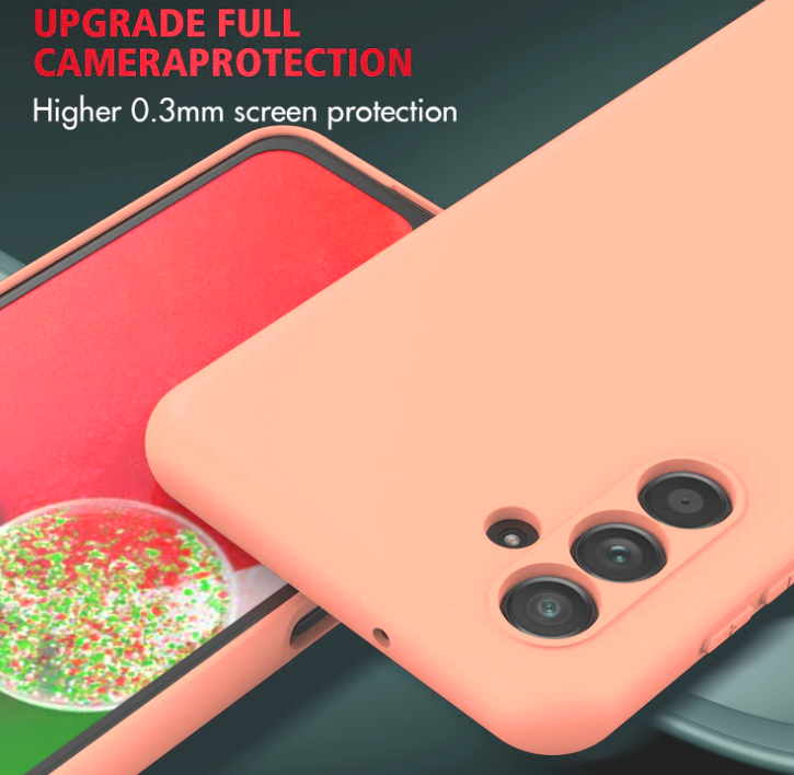 Samsung A04s phone case Soft Flexible Rubber Protective Cover pink liquid silicone - My Store