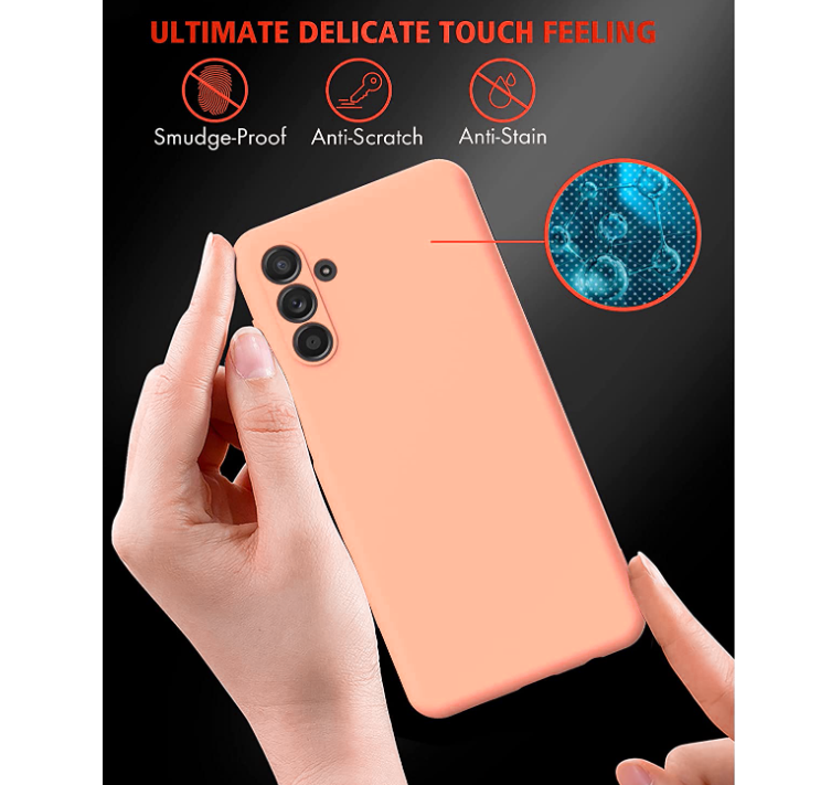 Samsung A04s phone case Soft Flexible Rubber Protective Cover pink liquid silicone - My Store