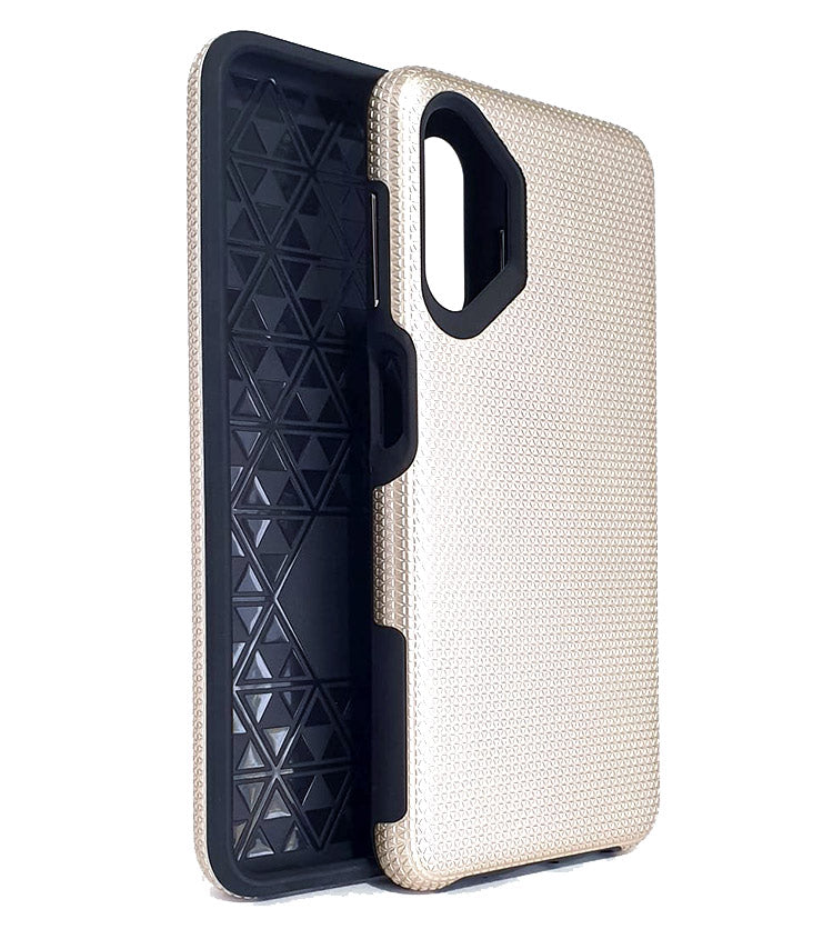 Samsung A13 5G 4G phone case anti drop anti slip shockproof rugged dotted gold - My Store