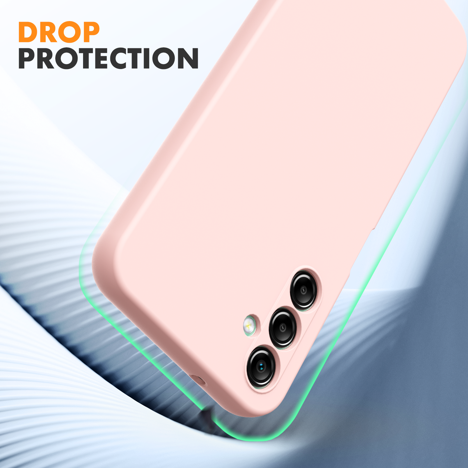 Samsung A14 4G 5G phone case Soft Flexible Rubber Protective Cover pink liquid silicone - My Store