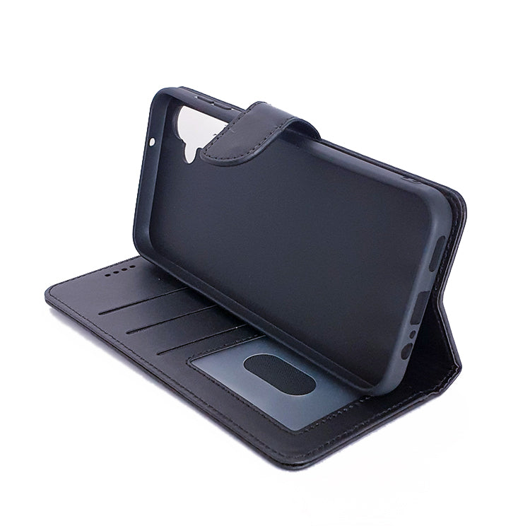 Samsung A14 4G 5G phone case wallet cover flip anti drop anti slip shockproof black - My Store