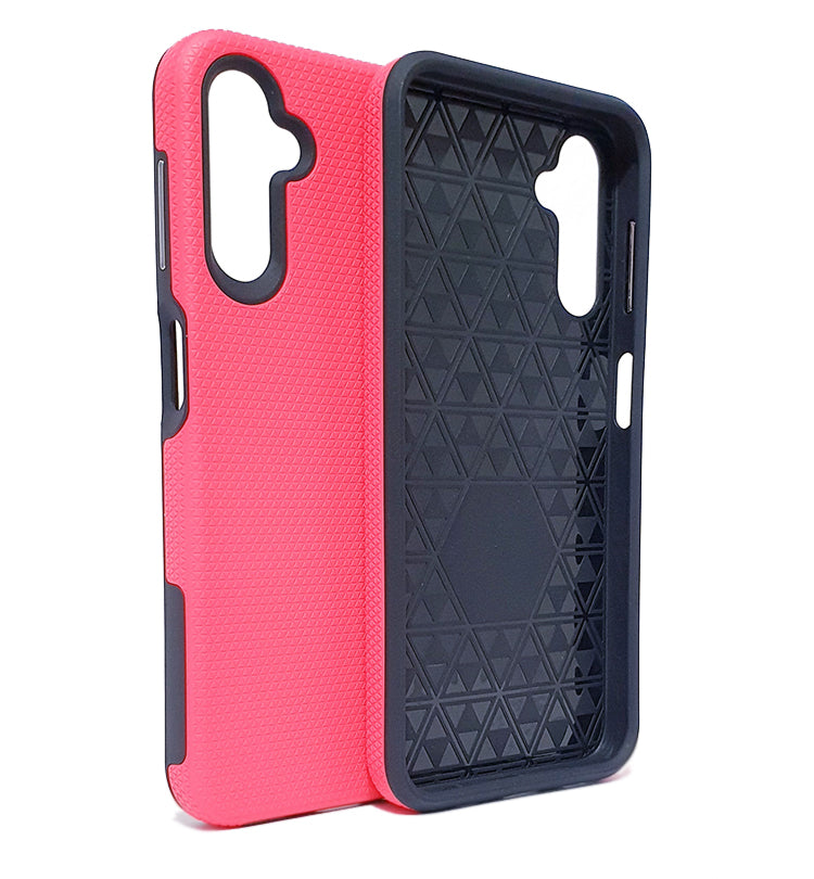 Samsung A14 5G 4G phone case anti drop anti slip shockproof rugged dotted pink - My Store
