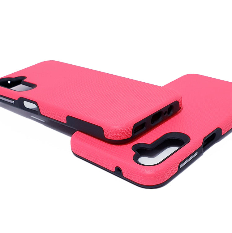 Samsung A14 5G 4G phone case anti drop anti slip shockproof rugged dotted pink - My Store