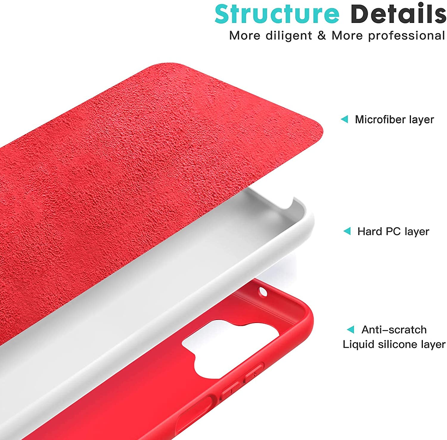 Samsung A32 5G phone case Soft Flexible Rubber Protective Cover red liquid silicone