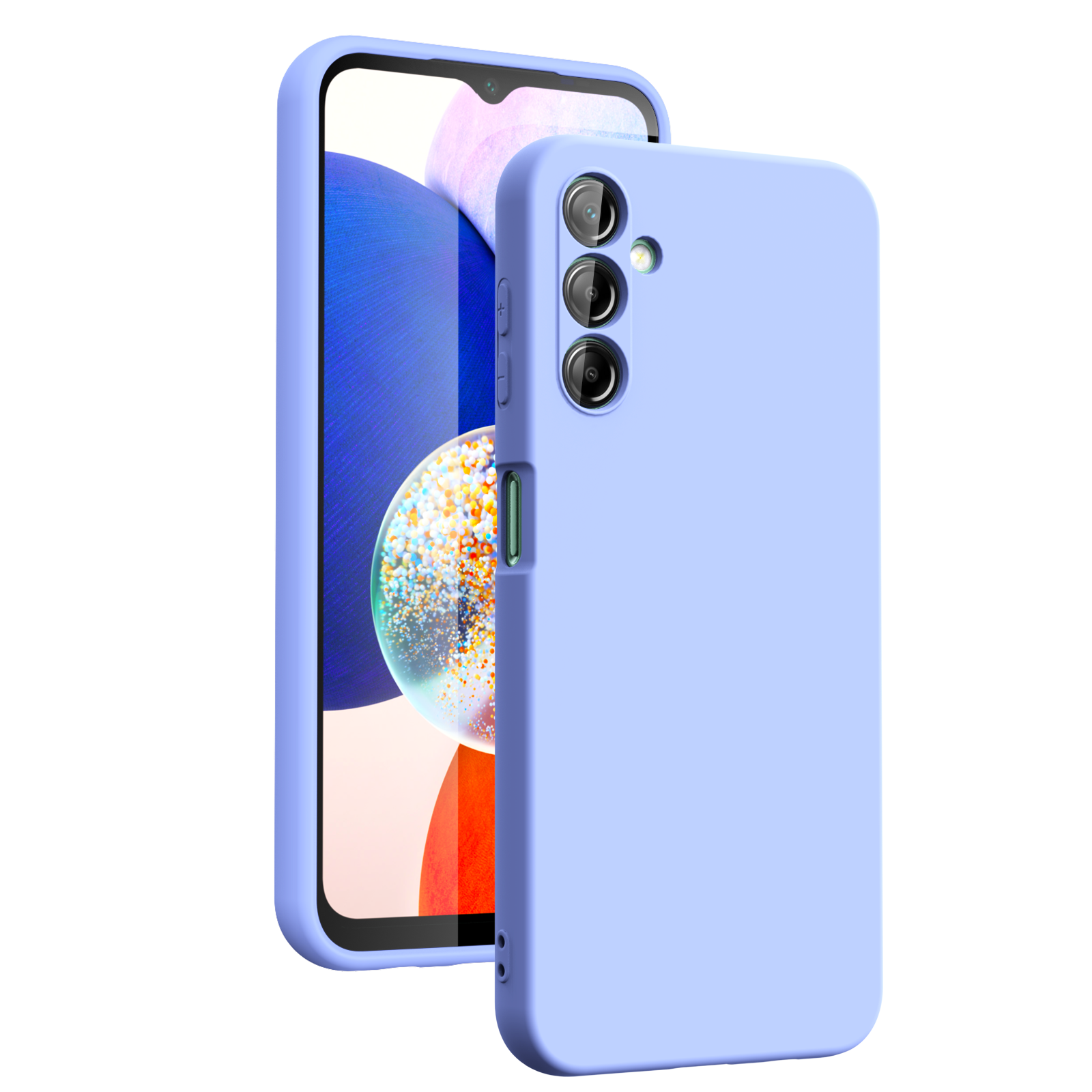 Samsung A34 5G phone case Soft Flexible Rubber Protective Cover light blue liquid silicone - My Store