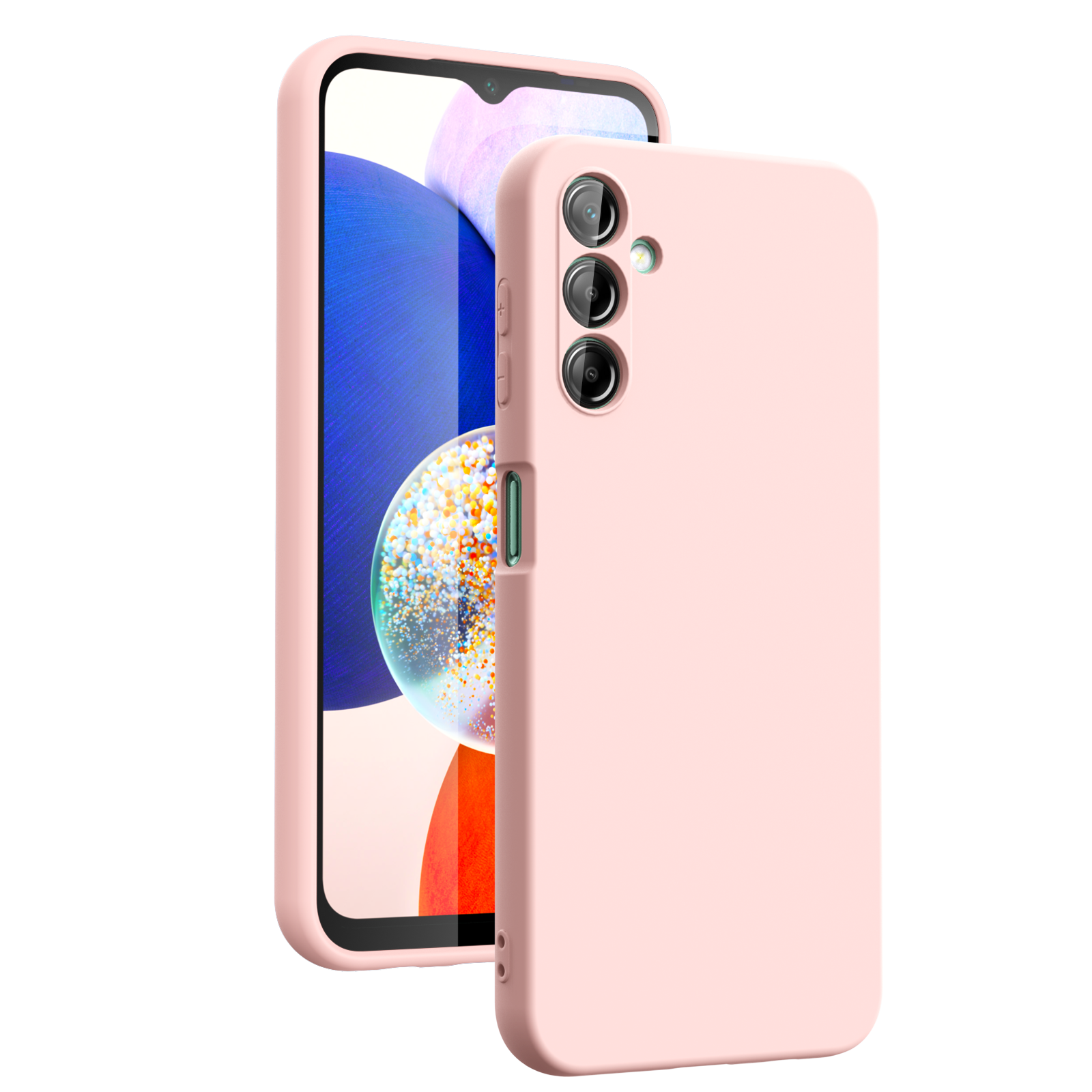 Samsung A34 5G phone case Soft Flexible Rubber Protective Cover pink liquid silicone - My Store