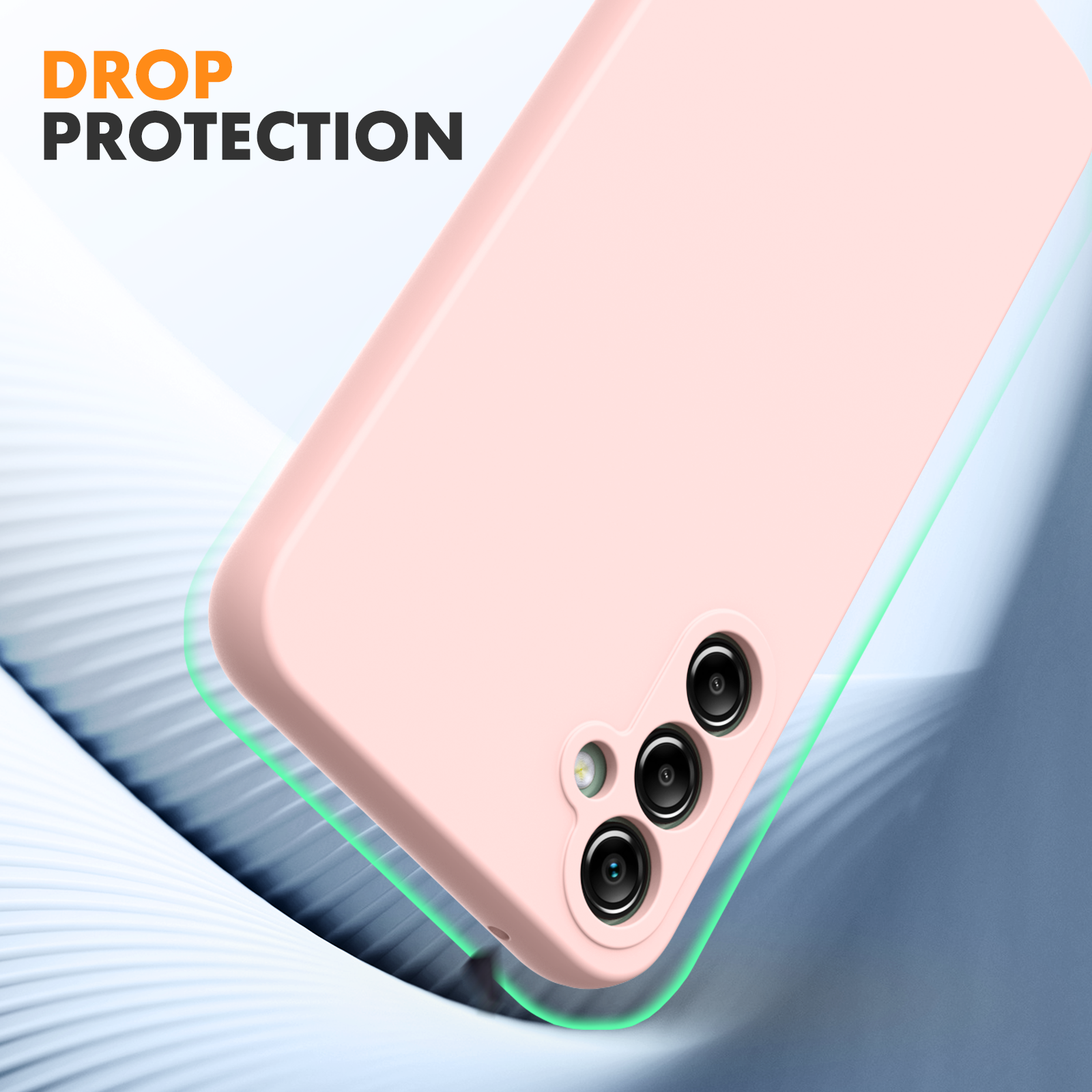 Samsung A34 5G phone case Soft Flexible Rubber Protective Cover pink liquid silicone - My Store