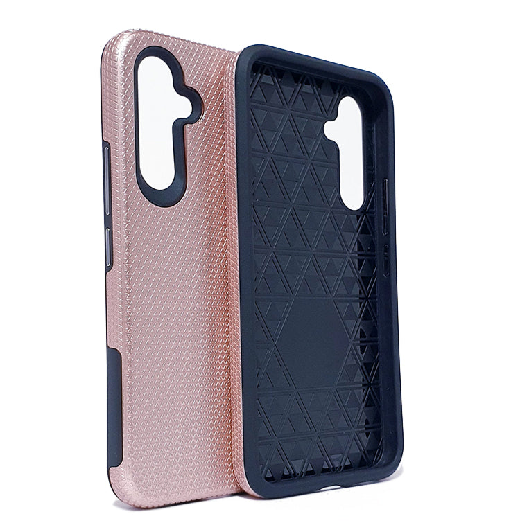 Samsung A54 5G phone case anti drop anti slip shockproof rugged dotted rose gold - My Store