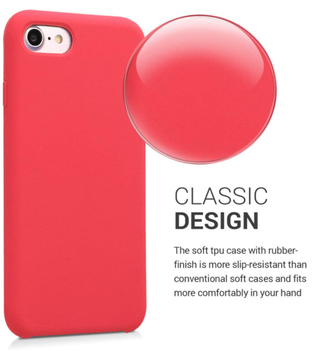 iPhone SE 2022 3rd gen / 7 / 8 / SE (2020) phone case Soft Flexible Rubber Protective Cover red - My Store