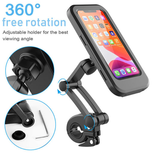 Bicycle motorbike Handlebar Phone Holder Waterproof Box Mobile Phone Holder Universal