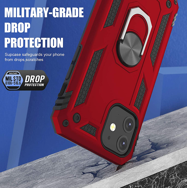 iPhone 12 mini phone case Ring Armor Case red - My Store