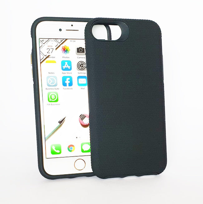 iPhone SE 2022 3rd gen /7/8/SE 2020 phone case anti drop anti slip shockproof rugged dotted black - My Store