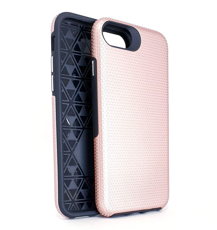 iPhone SE 2022 3rd gen / 7/8/SE 2020 phone case anti drop anti slip shockproof rugged dotted rose gold - My Store